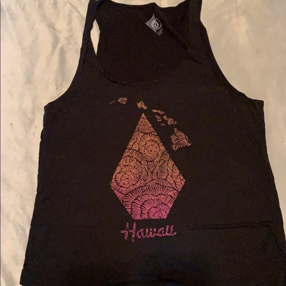 Black Hawaii volcom tank top